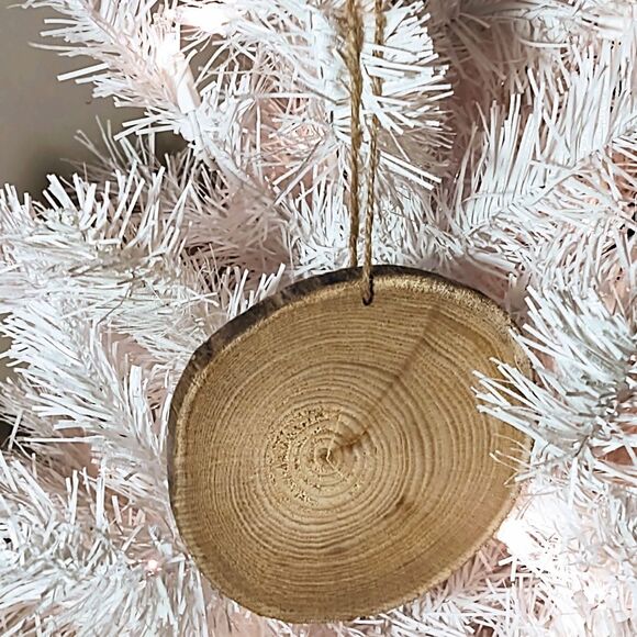 Hand Crafted Decoupage Wooden Christmas Ornament/Log Deer w/ Cardinal Tree Decor - Picture 2 of 3